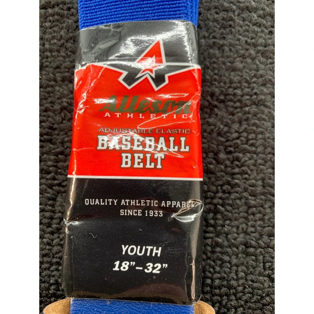 Alleson Athletic Youth‎ Baseball Belt Adjustable Elastic Blue 18-32 Inch